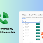 How to change Google Voice number
